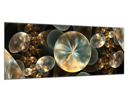 Obraz skleněný abstrakt perleťové bubliny (Rozměry-obdélník 90 x 120 cm)