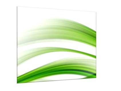 Obraz skleněný čtvercový zelená vlna abstraktní (Rozměry-čtverec 90 x 90 cm)