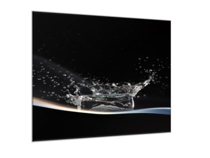 Obraz skleněný čtvercový vlna s kostkou ledu (Rozměry-čtverec 90 x 90 cm)