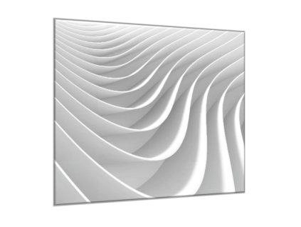 Obraz skleněný čtvercový abstraktní šedá kreativní vlna (Rozměry-čtverec 90 x 90 cm)