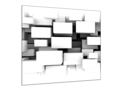Obraz skleněný čtvercový abstrakt 3D kostky (Rozměry-čtverec 90 x 90 cm)
