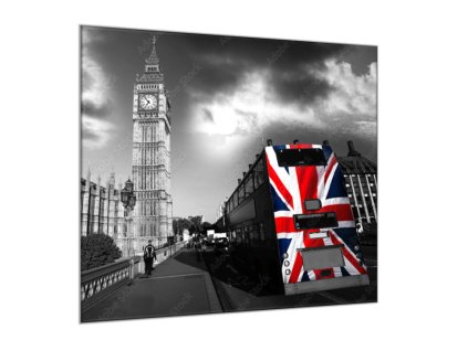 Skleněný obraz čtvercový Big Ben Londýn (Rozměry-čtverec 90 x 90 cm)
