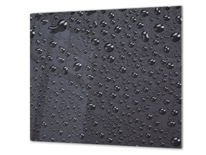 Ochranná deska kapka vody na černém (Lepení na zeď Bez lepení na zeď, Rozměr 70x70 cm)