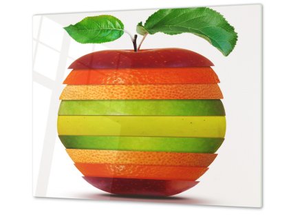 Ochranná deska mix ovoce tvar jablko (Lepení na zeď Bez lepení na zeď, Rozměr 70x70 cm)