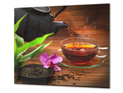 Ochranná deska servírování černého čaje (Lepení na zeď Bez lepení na zeď, Rozměr 70x70 cm)