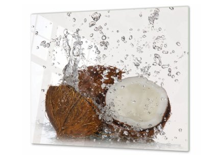 Ochranná deska  tři kokosy ve vodě (Lepení na zeď Bez lepení na zeď, Rozměr 70x70 cm)