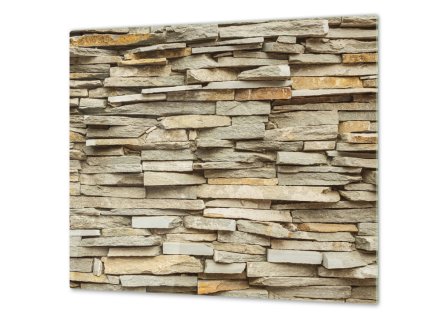 Ochranná deska kamenná zeď (Lepení na zeď Bez lepení na zeď, Rozměr 70x70 cm)