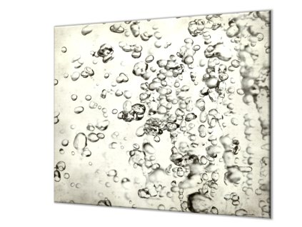 Ochranná deska bubliny vody béžový podklad (Lepení na zeď Bez lepení na zeď, Rozměr 70x70 cm)