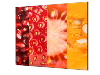 Ochranná deska průřez ovocem mix (Lepení na zeď S lepením na zeď, Rozměr 70x70 cm)