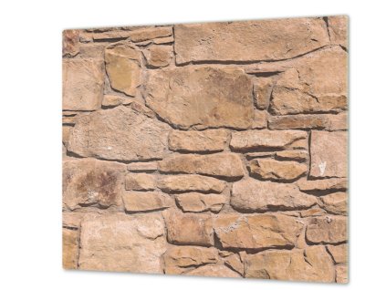 Ochranná deska kamenný pískový obklad (Lepení na zeď S lepením na zeď, Rozměr 70x70 cm)