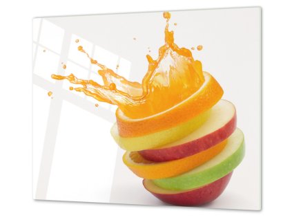 Ochranná deska plátky různého ovoce (Lepení na zeď S lepením na zeď, Rozměr 70x70 cm)