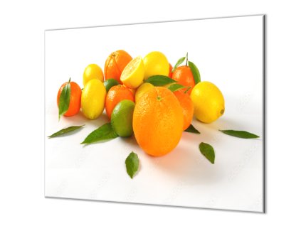 Ochranná deska ovoce citron a pomeranč (Lepení na zeď S lepením na zeď, Rozměr 70x70 cm)