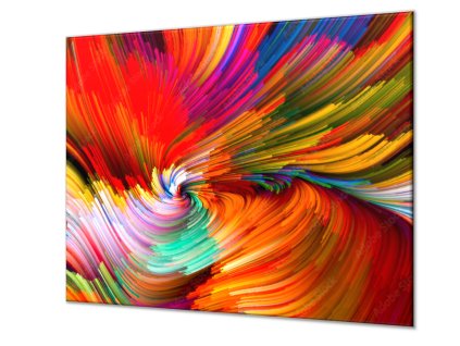 Ochranná deska barevný abstrakt (Lepení na zeď S lepením na zeď, Rozměr 70x70 cm)