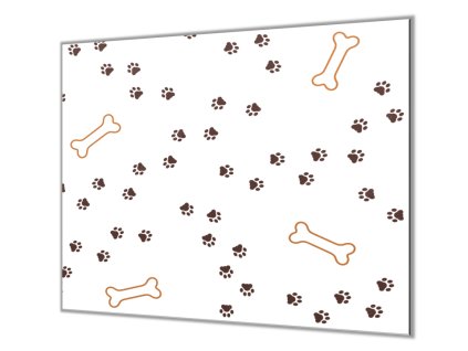 Ochranná deska s motivem ťapky psa (Lepení na zeď S lepením na zeď, Rozměr 70x70 cm)