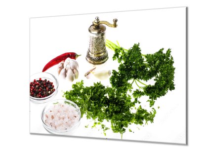 Ochranná deska sada koření a byliny (Lepení na zeď S lepením na zeď, Rozměr 70x70 cm)