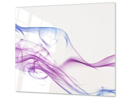 Ochranná deska abstrakt modro fialová vlna (Lepení na zeď S lepením na zeď, Rozměr 70x70 cm)