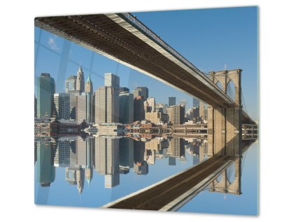Ochranná deska Brooklyn most (Lepení na zeď S lepením na zeď, Rozměr 70x70 cm)