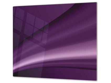 Ochranná deska temně fialová vlna (Lepení na zeď S lepením na zeď, Rozměr 70x70 cm)
