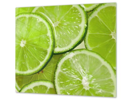 Ochranná deska ovoce plátky limety (Lepení na zeď S lepením na zeď, Rozměr 70x70 cm)