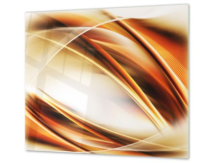Ochranná deska pro sporák oranž abstrakt (Lepení na zeď S lepením na zeď, Rozměr 70x70 cm)
