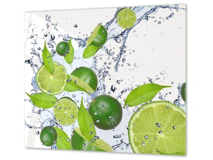 Ochranná deska limetky ve vodě (Lepení na zeď S lepením na zeď, Rozměr 70x70 cm)