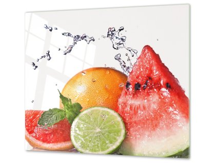 Ochranná deska čerstvé tropické ovoce (Lepení na zeď S lepením na zeď, Rozměr 70x70 cm)