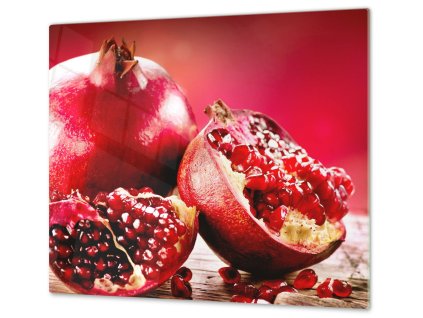 Ochranná deska ovoce granátové jablko (Lepení na zeď S lepením na zeď, Rozměr 70x70 cm)