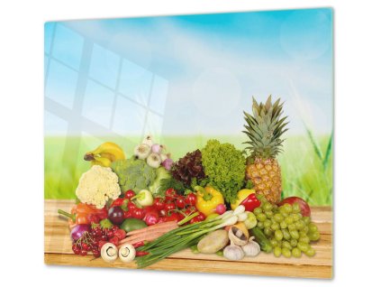 Ochranná deska čerstvé ovoce a zelenina (Lepení na zeď S lepením na zeď, Rozměr 70x70 cm)