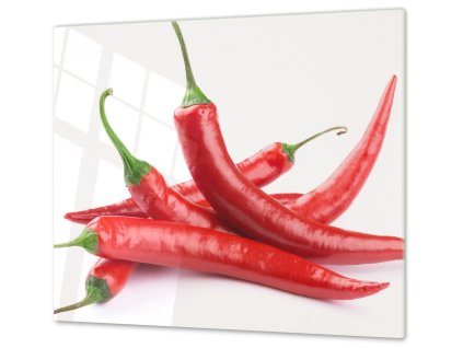 Ochranná deska červené papričky chilli (Lepení na zeď S lepením na zeď, Rozměr 70x70 cm)