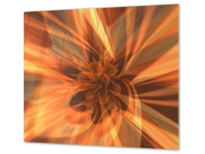 Ochranná deska ohnivý květ (Lepení na zeď S lepením na zeď, Rozměr 70x70 cm)