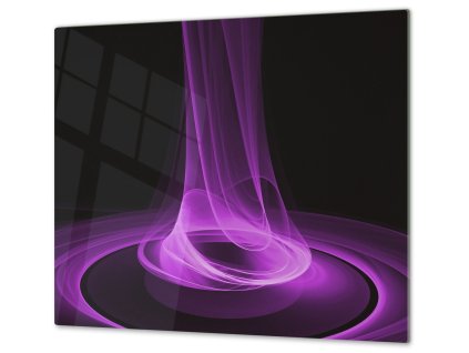 Ochranná deska fialovo-černý abstrakt (Lepení na zeď S lepením na zeď, Rozměr 70x70 cm)