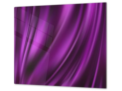 Ochranná deska fialová tkanina satén (Lepení na zeď S lepením na zeď, Rozměr 70x70 cm)