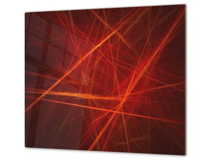 Ochranná deska červený abstraktní vzor (Lepení na zeď S lepením na zeď, Rozměr 70x70 cm)