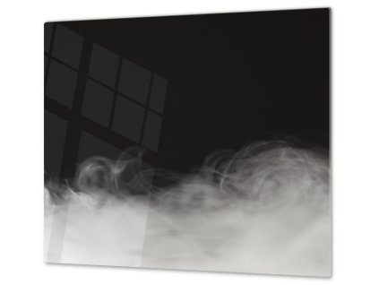 Ochranná deska sklo černo bílý dým (Lepení na zeď S lepením na zeď, Rozměr 70x70 cm)