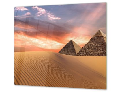 Ochranná deska pyramidy Egypt (Lepení na zeď S lepením na zeď, Rozměr 70x70 cm)