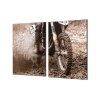 Ochranná a krycí deska sklo detail kola motocross (Lepení na zeď S lepením na zeď, Rozměr 70x70 cm)