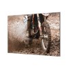Ochranná a krycí deska sklo detail kola motocross (Lepení na zeď S lepením na zeď, Rozměr 70x70 cm)