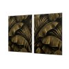 Ochranná deska abstraktní banánové a palmové listí (Lepení na zeď S lepením na zeď, Rozměr 70x70 cm)