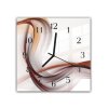 Nástěnné hodiny 30x30cm oranžovo bordó vlna (Materiál kalené sklo)