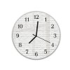 Nástěnné hodiny kulatépr.30cm zeď z bílé cihly (Materiál kalené sklo)