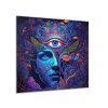 Obraz skleněný umělá inteligence s obličejem třetího oka (Rozměry-čtverec 90 x 90 cm)