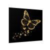 Sklo do kuchyně luxusní zlatý motýl a záře srdíček (Rozměr 60 x 150 cm)