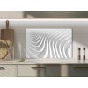 Sklo do kuchyně šedá kreativní vlna (Rozměr 60 x 150 cm)