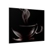 Sklo do kuchyně abstraktní hrnek kávy (Rozměr 60 x 150 cm)