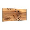 Sklo do kuchyně ornament řez dřevo hruška (Rozměry skla do kuchyně 60 x 150 cm)