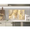 Sklo do kuchyně textura zlato žlutá kamenina (Rozměry skla do kuchyně 60 x 150 cm)