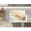 Sklo do kuchyně zlatá mramorová luxusní textura (Rozměry skla do kuchyně 60 x 150 cm)