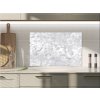 Sklo do kuchyně ornamenty v šedém cementu (Rozměry skla do kuchyně 60 x 150 cm)
