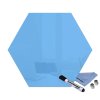 Magnetická skleněná tabule hexagon 40x34,5cm (Barva Lehce šedá  RAL7035, Rozměr 40x34,5cm)