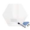 Magnetická skleněná tabule hexagon 40x34,5cm (Barva Lehce šedá  RAL7035, Rozměr 40x34,5cm)
